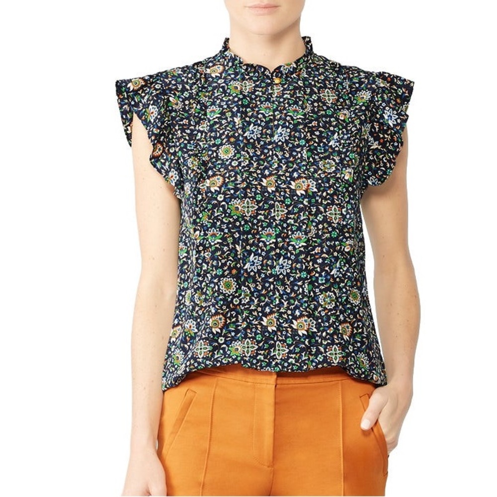 Tory Burch 100% Silk Top. Size 4. NWOT.  Approx MSRP $300